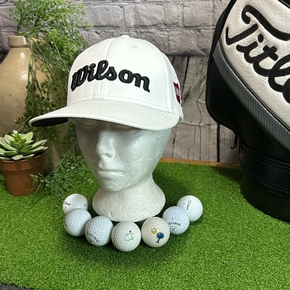 Classic Wilson tour staff golf hat strapback flat brim